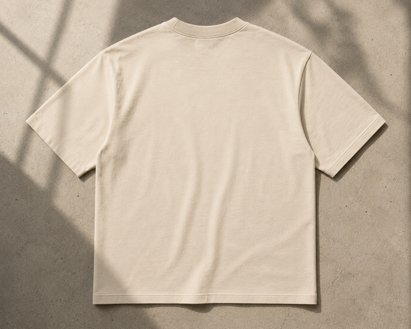 Foundation Tee in bone, back view