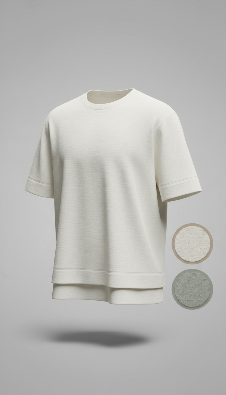 Ivory Mist Tee in Combed Cotton