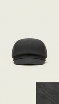 Shadow Grey Wool Cap with Minimal Embroidery