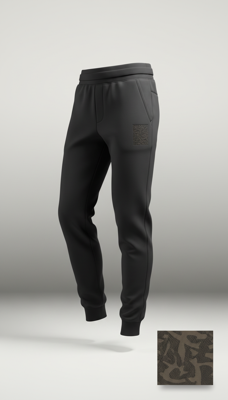 Graphite Black Joggers with Tailored Fit